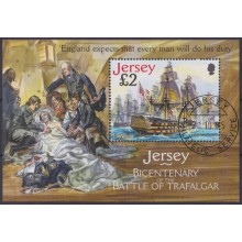 F-EX61799 JERSEY UK ENGLAND 2005 USED TRAFALGAR BATTLE HMS VICTORIA SHIP.