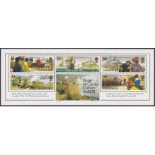 F-EX59875 GUERNSEY UK ENGLAND 1993 MNH SIEGUE OF CORNET CASTLE SHIP.