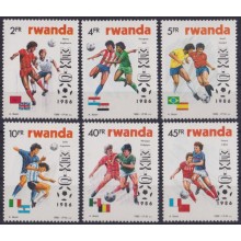 F-EX63481 RWANDA MNH 1986 WORLD SOCCER CHAMPIONSHIP FOOTBALL CUP.