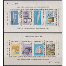 F-EX61920 URUGUAY MNH 1983 PERF COMMUNICATION YEAR CARS AUTO ZEPPELIN.