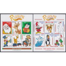 F-EX63617 ST VINCENT MNH 1998 DISNEY CARTOON COMICS RUDOLPH THE MOVIE SANTA.