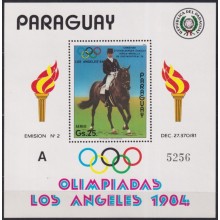 F-EX59880 PARAGUAY MNH 1984 LOS ANGELES OLYMPIC GAMES EQUESTRIAN.
