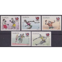 F-EX63480 RWANDA MNH 1988 SEOUL OLYMPIC GAMES TENNIS TABLE BOXING ATHLETISM.