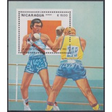 F-EX61829 NICARAGUA MNH 1983 IX PANAMERICAN GAMES BOXING SHEET.