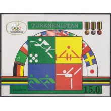 F-EX63067 TURKMENISTAN MNH 1992 BARCELONA OLYMPIC GAMES SHEET.