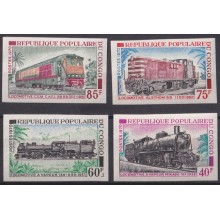 F-EX63228 CONGO MNH 1970 IMPERF RAILROAD RAILWAYS TRAIN FERROCARRIL LOCOMOTIVES.