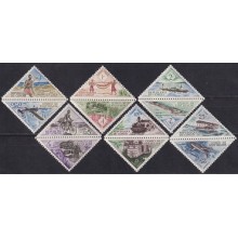 F-EX62858 CONGO MNH 1961 POSTAGE DUE TRANSPORT RAILROAD AUTO CICLE AIRPLANE SHIP.