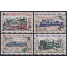 F-EX63577 CONGO MNH 1973 ELECTRIC RAILROAD TRAIN FERROCARRIL LOCOMOTIVES.