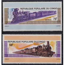 F-EX63589 CONGO MNH 1975 RAILROAD TRAIN FERROCARRIL LOCOMOTIVES RAILWAYS.