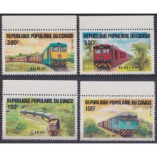 F-EX63587 CONGO MNH 1984 RAILROAD TRAIN FERROCARRIL LOCOMOTIVE.