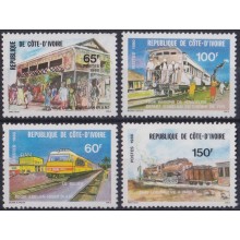 F-EX63325 YVORY COAST MNH 1980 RAILROAD RAILWAYS FERROCARRIL TRAIN LOCOMOTIVE.