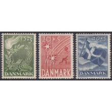 F-EX63282 DANMARK DENMANRK MNH 1947 WWII LIBERATION ANNIV RAILROAD LINE TRAIN.