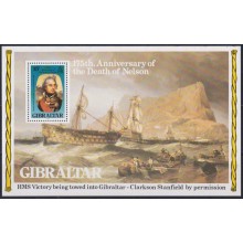 F-EX63766 GIBRALTAR MNH 1980 175th ANNIV DEATH LORD NELSON HMS VICTORY SHIP.