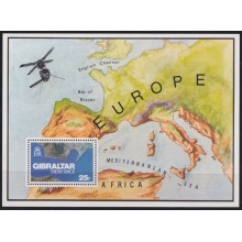F-EX63767 GIBRALTAR MNH 1978 EUROPE MAP & GIBRALTAR FROM SPACE SATELLITE.