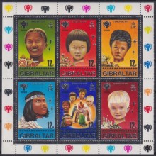 F-EX63769 GIBRALTAR MNH 1979 SHEET UNICEF CHILDREN.