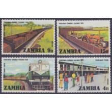 F-EX64061 ZAMBIA MNH 1976 RAILROAD LOCOMOTIVE RAILROAD TRAIN FERROCARRIL.