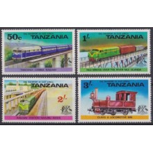 F-EX64040 TANZANIA MNH 1976 RAILROAD LOCOMOTIVE RAILROAD TRAIN FERROCARRIL.