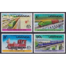 F-EX64048 UGANDA MNH 1976 RAILROAD FERROCARRIL CHEMIS DE FER LOCOMOTIVE.