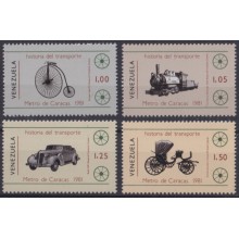 F-EX64052 VENEZUELA MNH 1981 SUBWAY CYCLE AUTO RAILROAD FERROCARRIL CHEMIS DE FER.