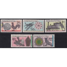 F-EX63806 CZECHOSLOVAKIA MNH 1972 ORNAMENTAL WIREWORKING RAILWAY TRAIN SHIP.