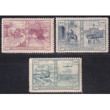 F-EX63803 CZECHOSLOVAKIA MNH 1949 UPU SHIP BUS AIRPLANE RAILWAY TRAIN SHIP LOCOMOTIVE.
