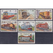 F-EX63319 CAMBODIA MNH 1984 CHEMIS DE FER RAILWAY TRAIN LOCOMOTIVE FERROCARRIL.