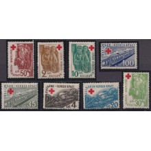 F-EX63257 BULGARIA MH 1946 RED CROSS REFUGEE CHEMIS DE FER RAILWAY TRAIN LOCOMOTIVE FERROCARRIL.