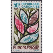 F-EX63356 GABON MNH 1966 EUROAFRIQUE INDUSTRY RAILWAY TRAIN LOCOMOTIVE FERROCARRIL.