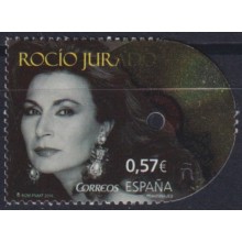 F-EX63898 ESPAÑA SPAIN MNH 2016 METALIC TEXTURE ROCIO JURADO MUSIC SINGER.