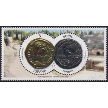 F-EX63908 ESPAÑA SPAIN MNH 2017 NUMISMATICS ROMAN GOLDEN EMBOSSED COIN.