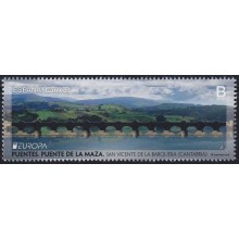 F-EX64063 ESPAÑA SPAIN MNH 2018 BRIDGE OF LA MAZA SPECIAL PERFORATED TEXTURE.