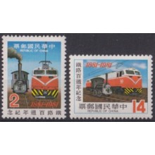 F-EX63337 CHINA TAIPEI TAIWAN MNH 1981 CHEMIS DE FER RAILWAY TRAIN LOCOMOTIVE FERROCARRIL.