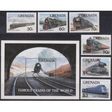 F-EX62862 GRENADA MNH 1982 CHEMIS DE FER RAILWAY TRAIN LOCOMOTIVE FERROCARRIL.