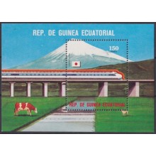 F-EX63366 GUINEA BISSAU MNH 1972 JAPAN RAILROAD RAILWAYS TRAIN LOCOMOTIVE.