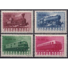 F-EX63286 HUNGARY MNH 1946 RAILROAD CENTENARIAL TRAIN RAILWAYS LOCOMOTIVE FERROCARRIL.