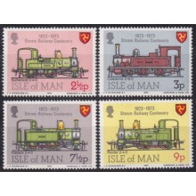 F-EX63276 ENGLAND MAN IS UK MNH 1973 RAILROAD TRAIN RAILWAYS LOCOMOTIVE FERROCARRIL.
