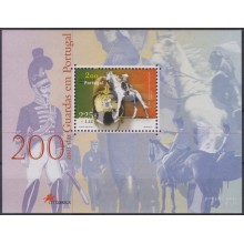 F-EX61959 PORTUGAL MNH 2001 200º ANNIV ARMY EQUESTRIAN GNR POLICE BLOCK.