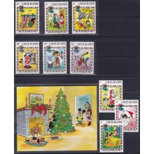 F-EX62788 CAICOS MNH 1983 CHRISTMAS WALT DISNEY SANTA CLAUS TALES DONALD MICKEY.