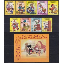 F-EX62791 DOMINICA MNH 1984 UNICEF WALT DISNEY DONALD DUCK MICKEY MOUSE MINNIE.