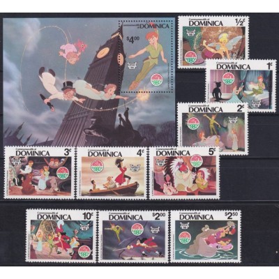 F-EX62793 DOMINICA MNH 1980 CHRISTMAS WALT DISNEY PETER PAN TALES.
