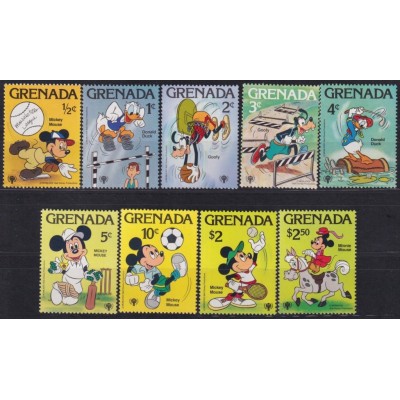 F-EX62797 GRENADA MNH 1979 SPORT WALT DISNEY DONALD DUCK MICKEY MOUSE GOOFY.