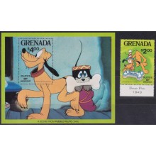 F-EX62799 GRENADA MNH 1981 WALT DISNEY PLUTO DOG 50th ANNIV.