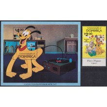 F-EX62794 DOMINICA MNH 1981 WALT DISNEY PLUTO DOG 50th ANNIV.