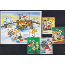 F-EX62804 GRENADA MNH 1984 CHRISTMAS WALT DISNEY DONALD DUCK MICKEY MOUSE.