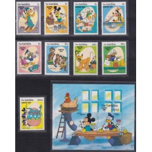 F-EX62815 GAMBIA MNH 1984 EASTER WALT DISNEY MICKEY MOUSE DONALD DUCK GOOFY.
