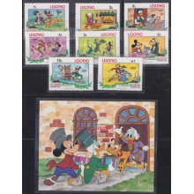 F-EX62817 LESOTHO MNH 1983 OLD CHRISTMAS WALT DISNEY MICKEY MOUSE DONALD DUCK.