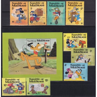 F-EX62819 MALDIVES MNH 1979 UNICEF WALT DISNEY MICKEY MOUSE DONALD DUCK PLUTO.