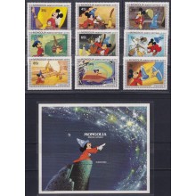F-EX62821 MONGOLIA MNH 1982 WALT DISNEY FANTASY MICKEY MOUSE.