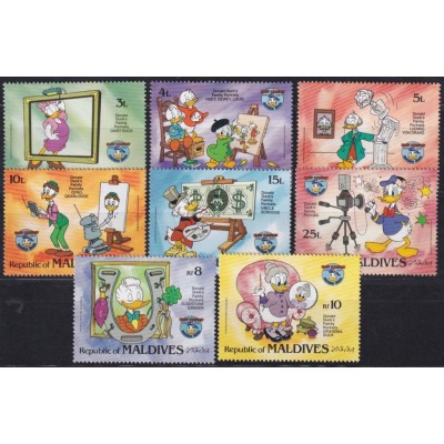 F-EX62824 MALDIVES MNH 1979 WALT DISNEY 50th ANNIV DONALD DUCK.