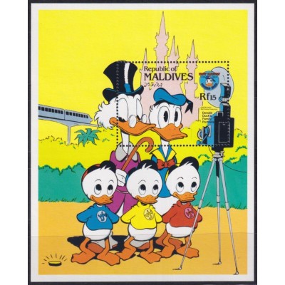 F-EX62822 MALDIVES MNH 1979 WALT DISNEY 50th ANNIV DONALD DUCK.